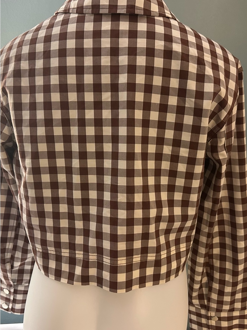 A new Day brown Checkered Jacket in Brown and Cream Medium - Picture 4 of 10